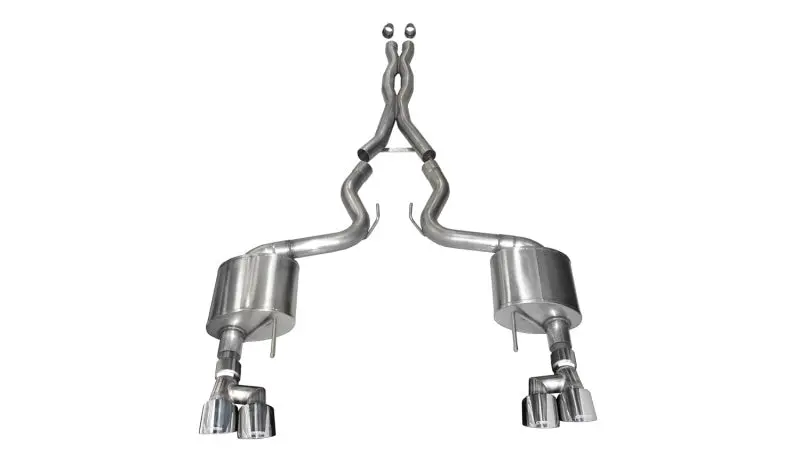Corsa Cat-Back Exhaust System For 2018–2019 Ford Mustang Gt (5.0L V8) – Dual Rear Exit, 3 In Diameter, W/ 4 In Polished Tips 1