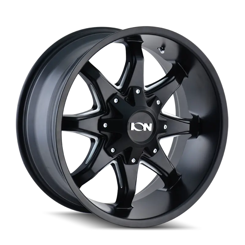 Ion Type 181 Satin Black & Milled Alloy Wheel – 20X9", 8X180 Bolt Pattern, +18Mm Offset, 124.1Mm Hub Bore 1