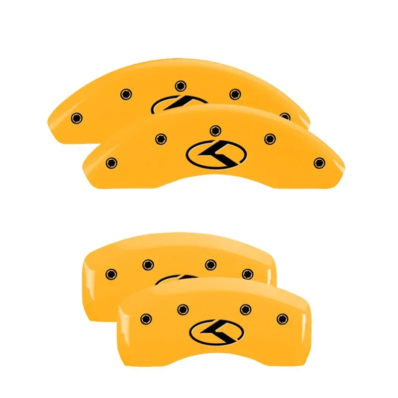 Mgp Engraved Front And Rear Brake Caliper Covers For 2018 Honda Accord – Yellow Accent On Black 1