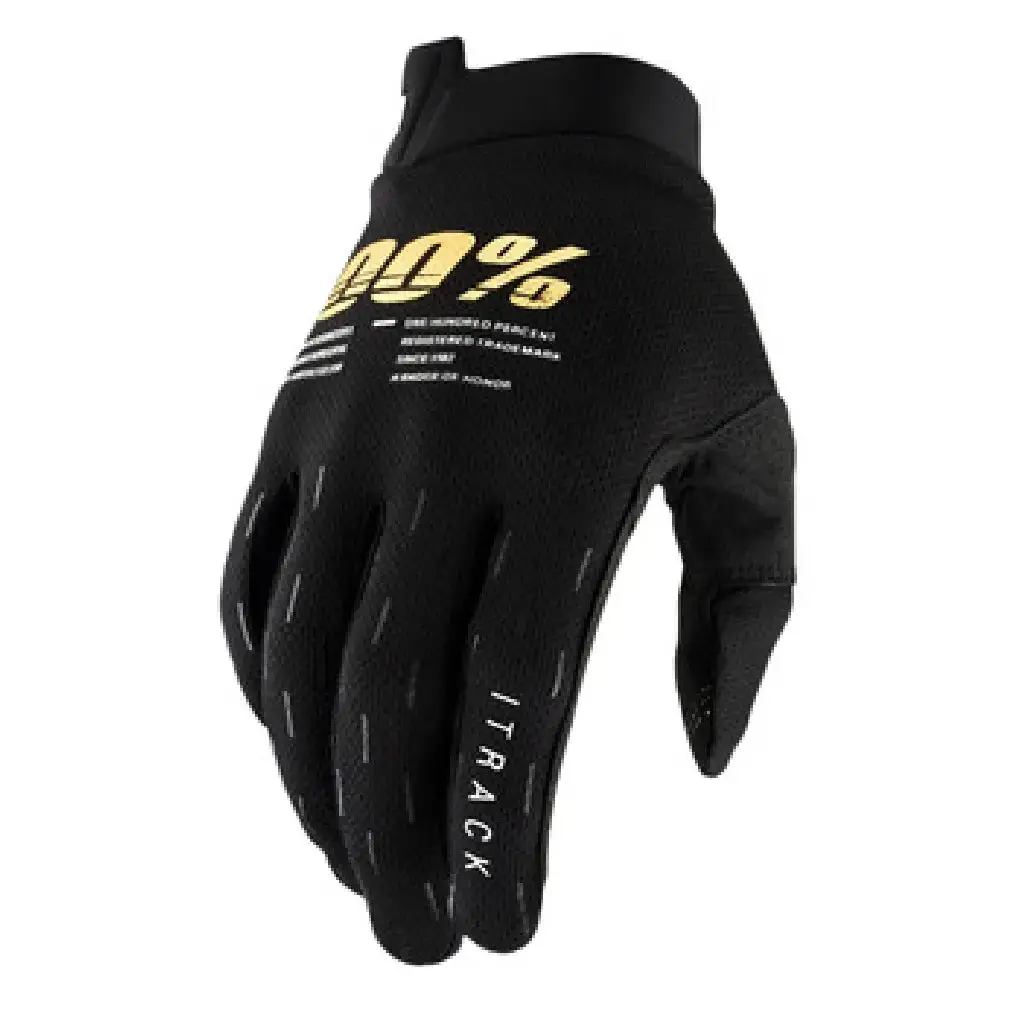 100% Percent I-Track Black Gloves 1