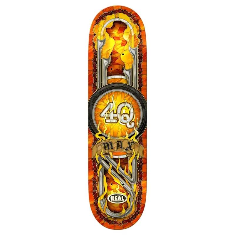 Real 8.5" Max 4Q Cathedral Skateboard Deck 1