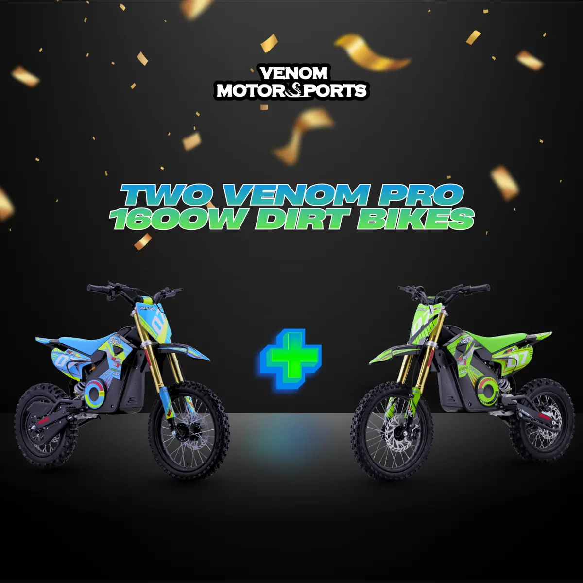 [Bundle Deal] 2X Venom Pro 1600W Electric Dirt Bike 48V Lithium 3