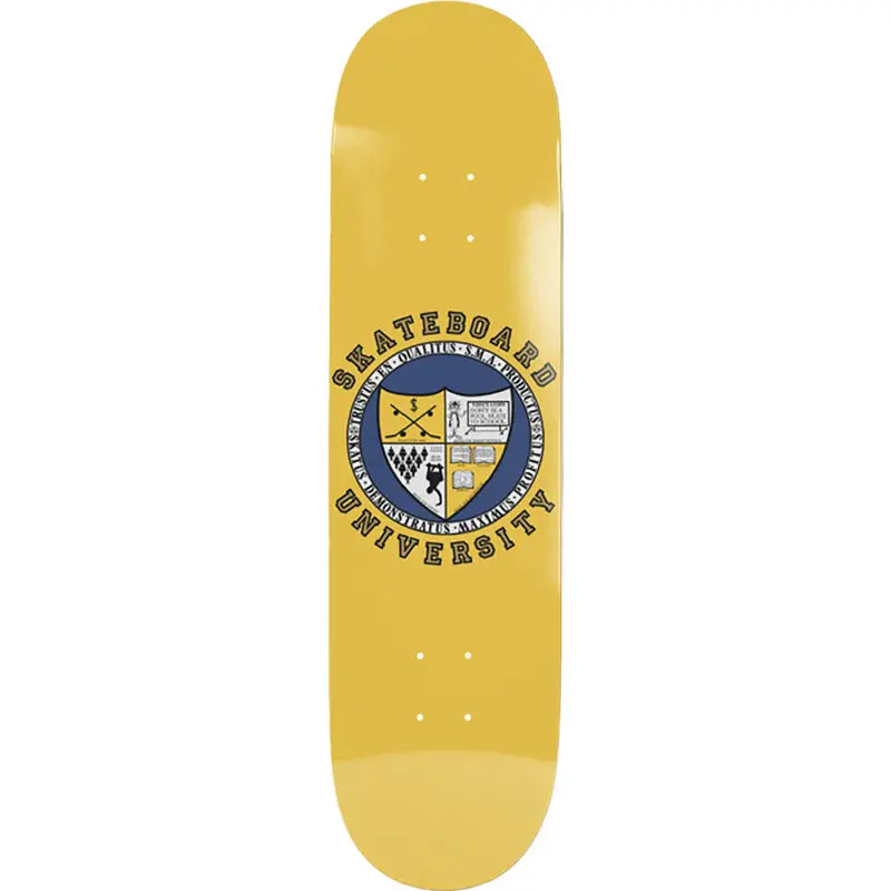 World Industries 8.25" University Yel Ex7 Skateboard Deck 1