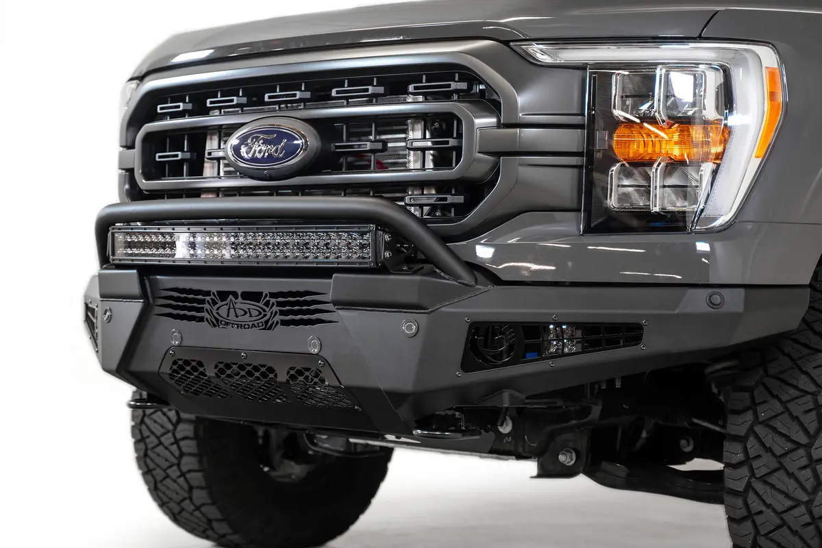 2021-2023 Ford F-150 Honeybadger Front Bumper W/ Top Hoop 1