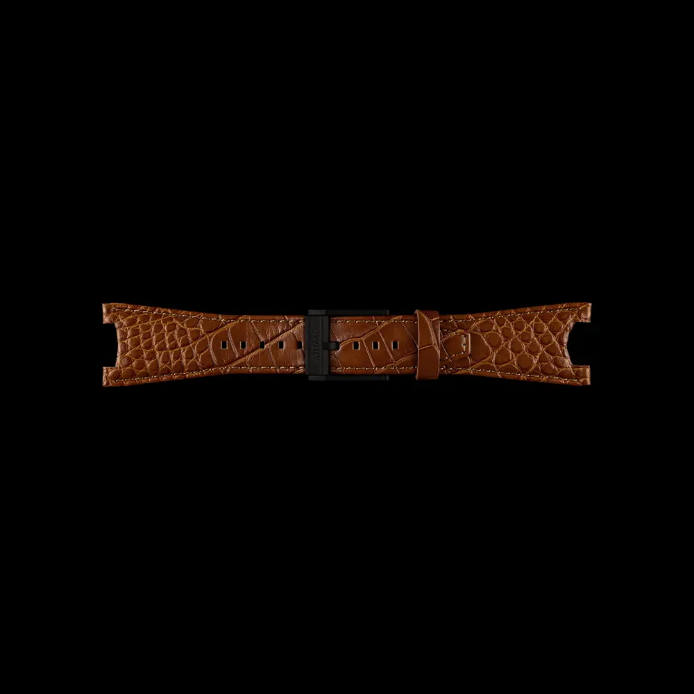 Brown Alligator Leather Strap For Cosmofleet 1