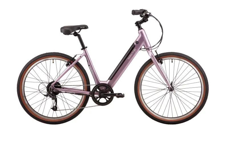 Velectrix Cruiser Step Through Electric Hybrid Bike Lilac 1
