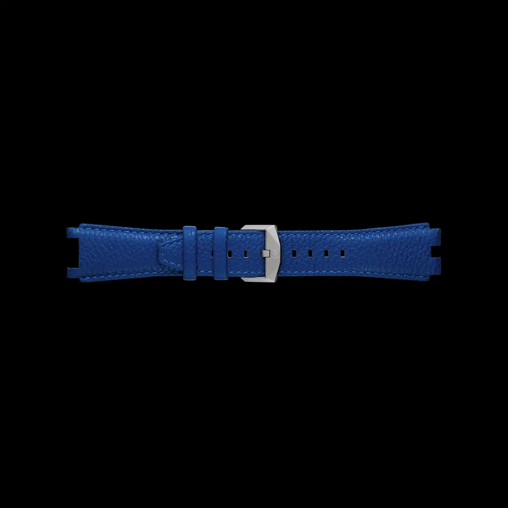 Blue Cowhide Leather Strap For Manta-X 1