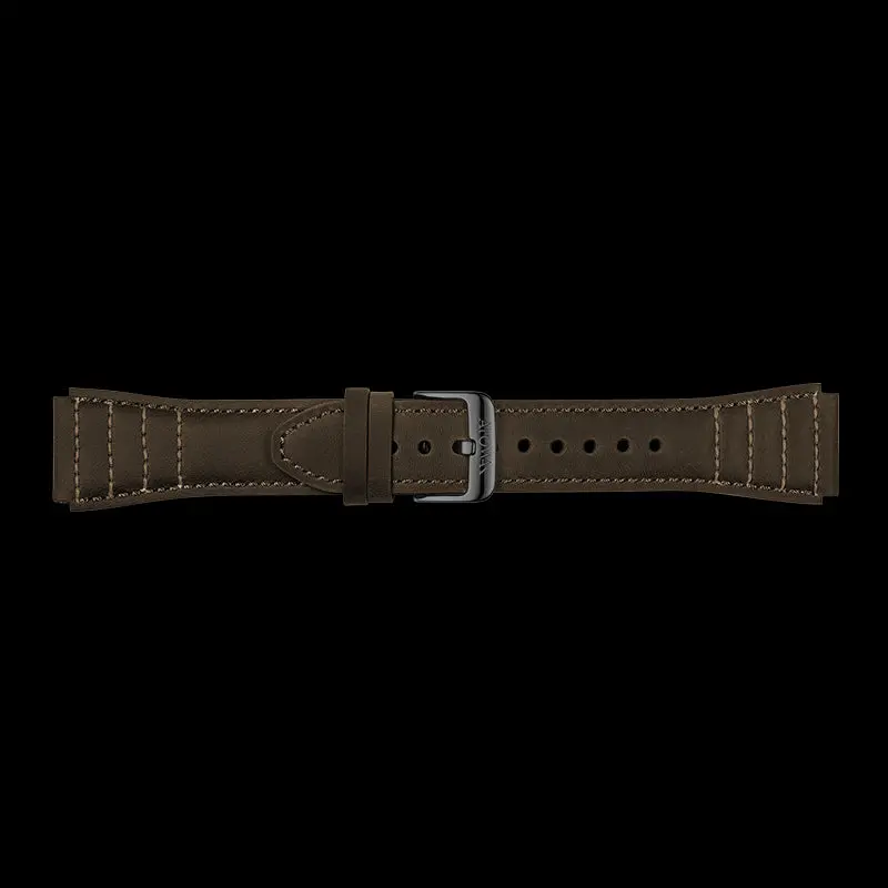 Brown Leather Strap With Brown Stitching Suitable For Windows Series 1