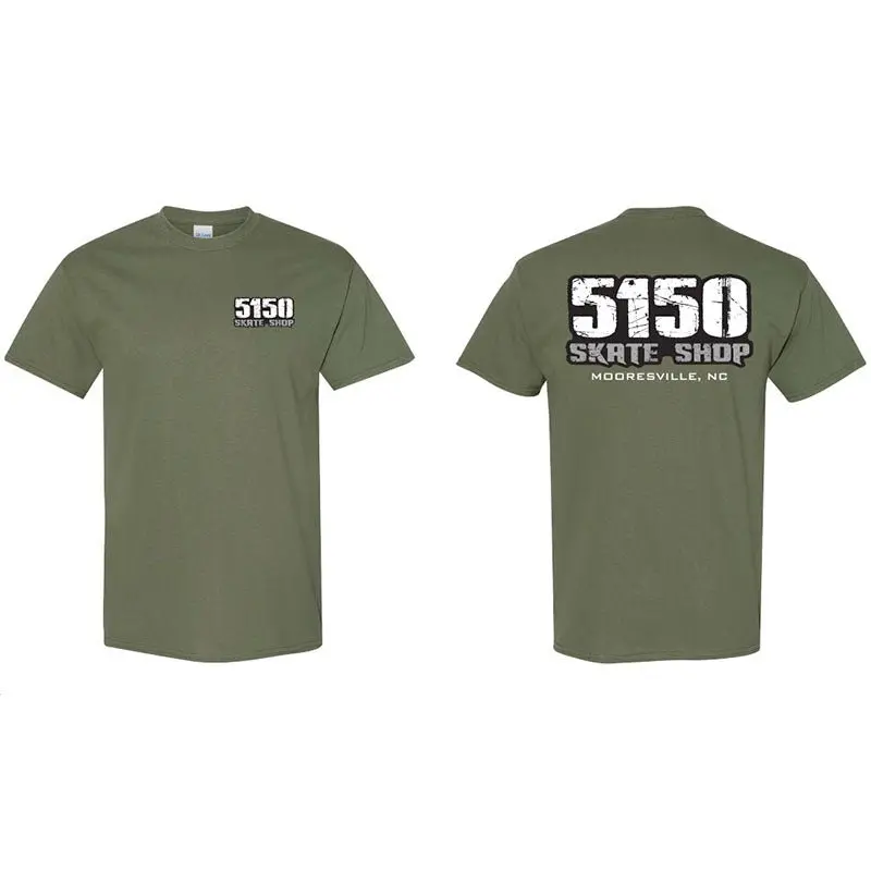 5150 Skate Shop Army Green New T-Shirts 1