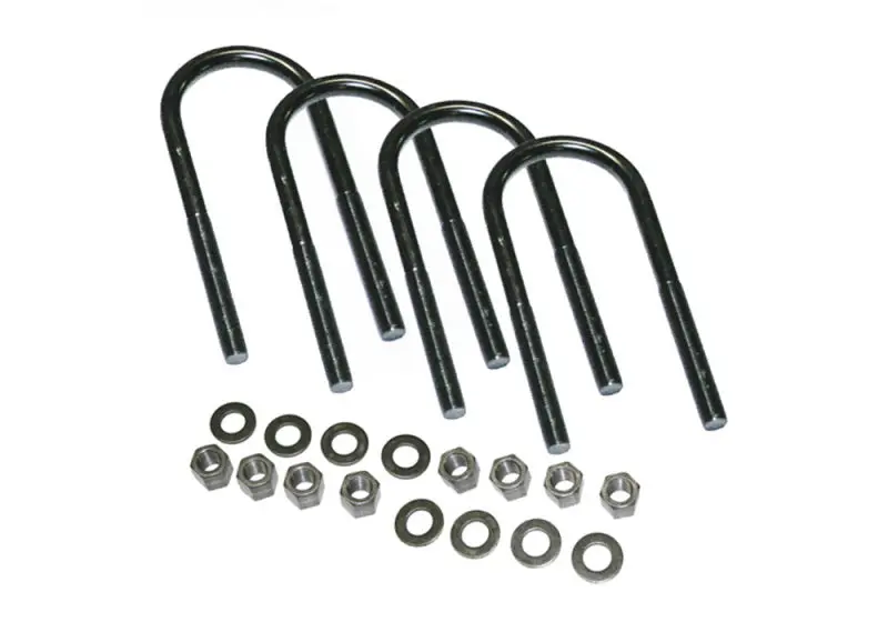 Superlift 9/16" X 3-5/8" X 13.5" Round U-Bolt Kit With Mounting Hardware (4-Pack) 1