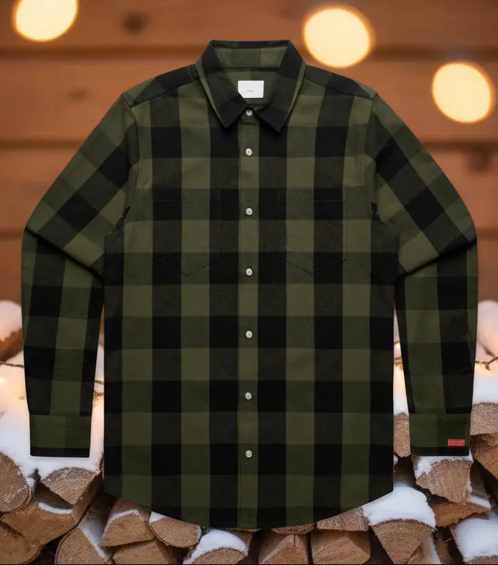 Blood Run Men's Check Flannel Shirt 1