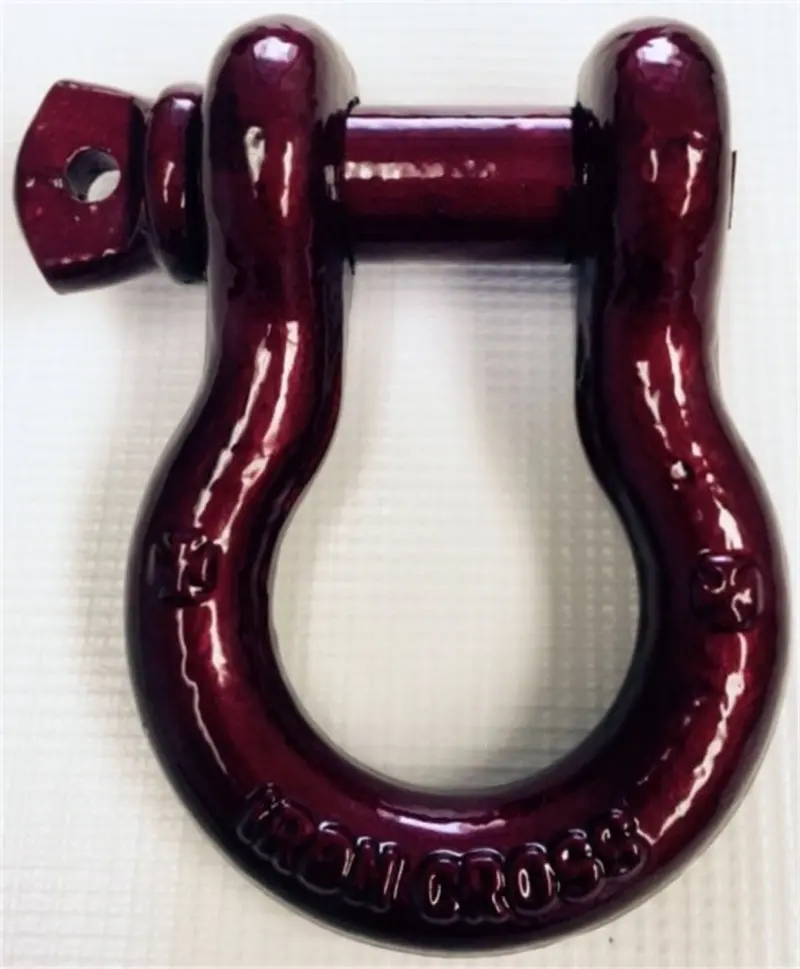 Iron Cross Heavy-Duty 3/4-Inch D-Ring Shackle – Crimson Powder-Coated Finish 1