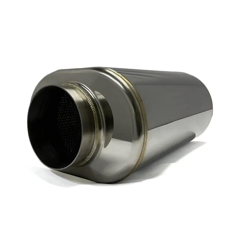 Stainless Bros Polished Ss304 Oval Muffler – 4 In X 12 In Overall Length 1