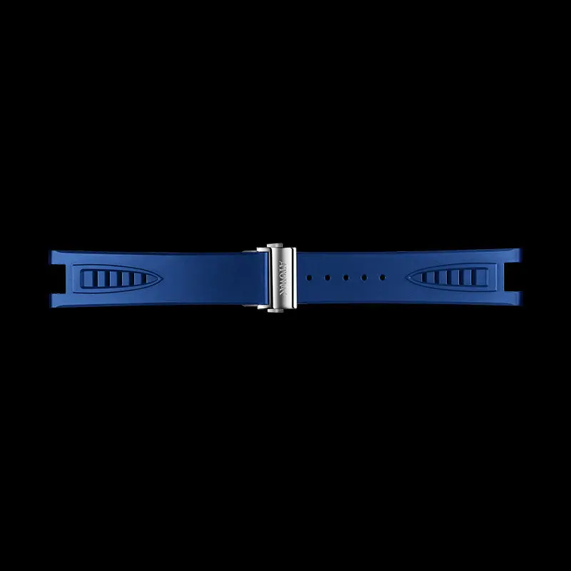 Blue Fkm Rubber Strap With Silver Buckle For Spaceship 1