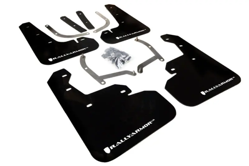 Rally Armor Ur-Series Black Mud Flaps With White Logo For 2017+ Subaru Impreza 1