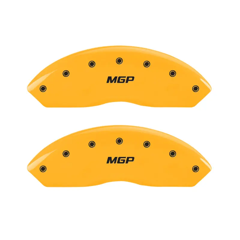 Mgp Engraved Front And Rear Brake Caliper Covers – Yellow Finish With Black Chrome Accents 1