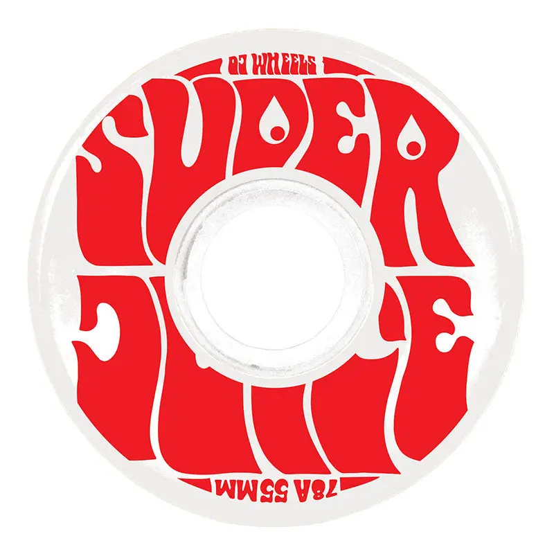 Oj 55Mm 78A Mini Super Juice White Skateboard Wheels 1
