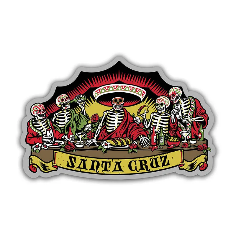 Santa Cruz 4.25" X 3" Guzman Dead Diners Sticker 1
