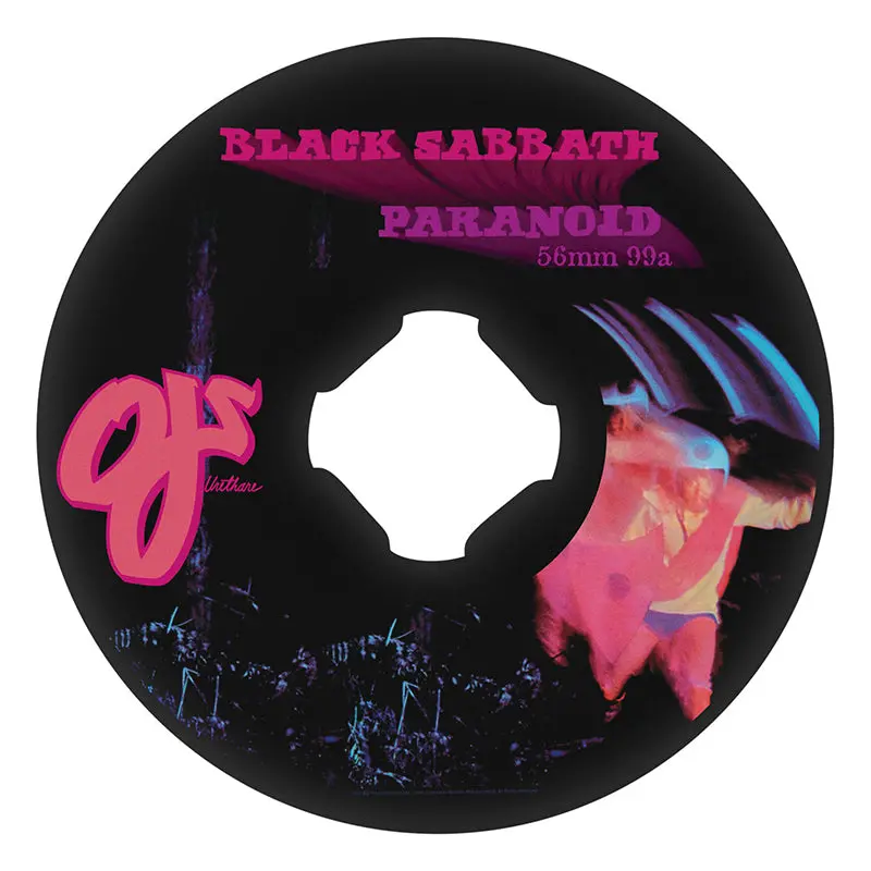 Oj 56Mm 99A Black Sabbath Paranoid Chubbies Black Skateboard Wheels 4Pk 1