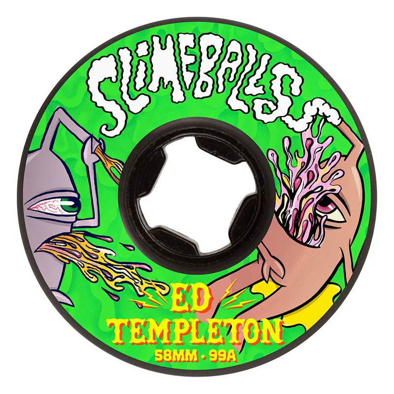 Slime Balls 58Mm 99A Ed Templeton Vomits Black Skateboard Wheels 4Pk 1