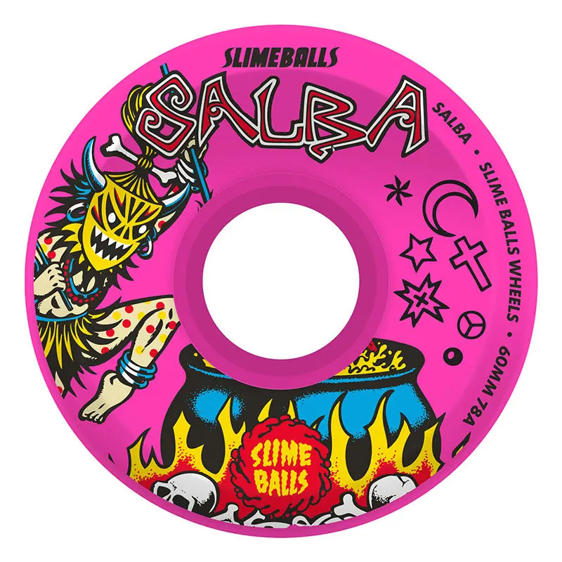 Slime Balls 60Mm 78A Salba Witch Doctor Reissue Og Slime Pink Skateboard Wheels 4Pk 1