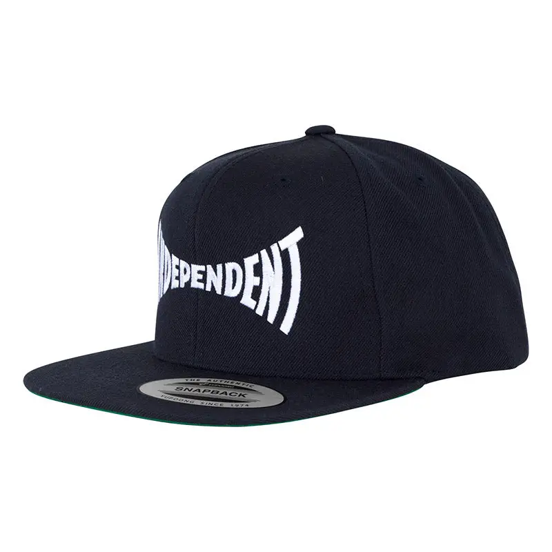 Independent Span Embroidered Snapback Structured Hat Dk Navy/White Os Unisex 1