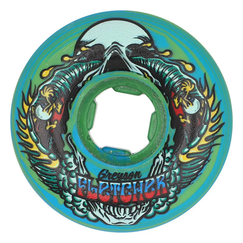 Slime Balls 56Mm 99A Greyson Fletcher Guest Vomit Mini Green Blue Swirl Skateboard Wheels 4Pk 1
