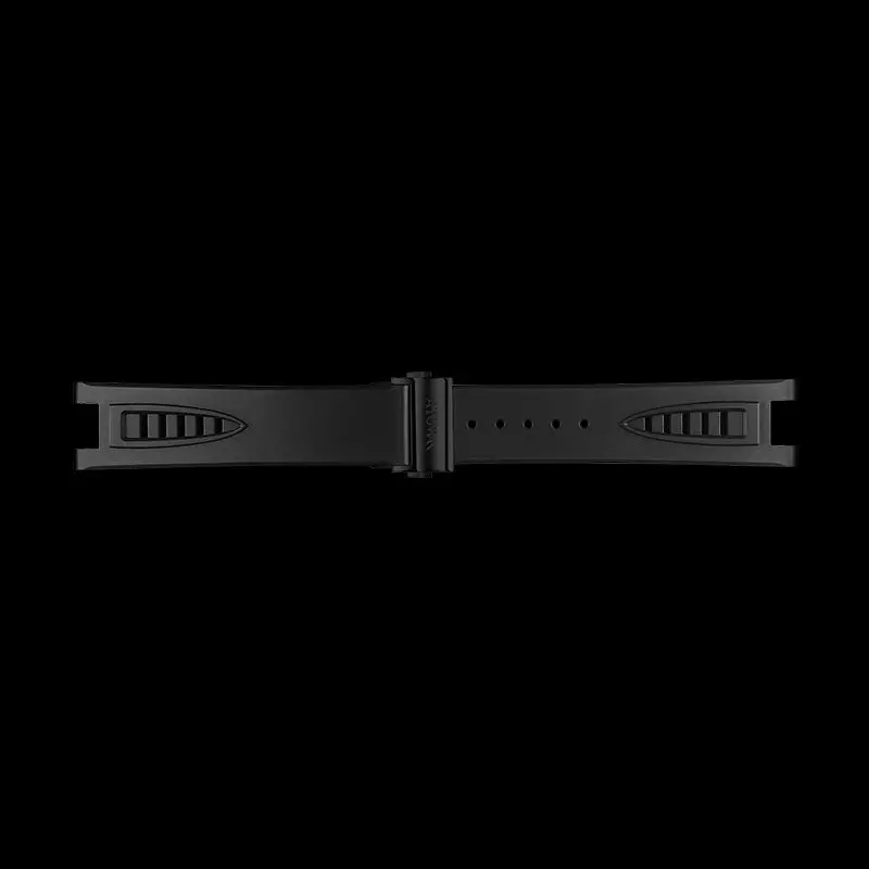 Black Fkm Rubber Strap With Black Buckle For Spaceship 1