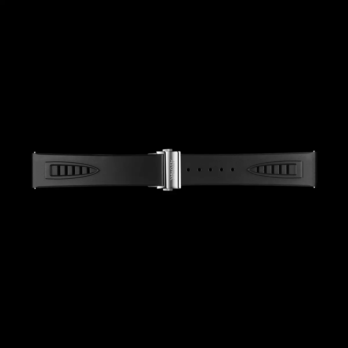 Black Nbr Rubber Strap With Silver Buckle For Tarantula 1