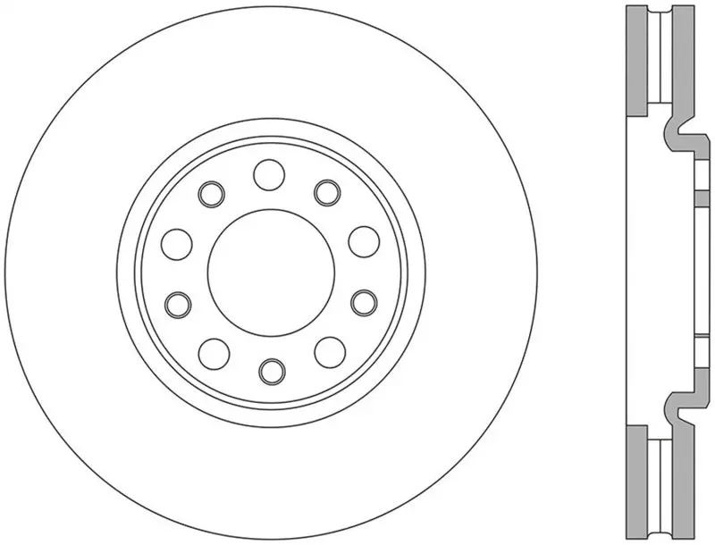 Stoptech Performance Slotted & Drilled Front Right Brake Rotor For 2013+ Dodge Dart 1
