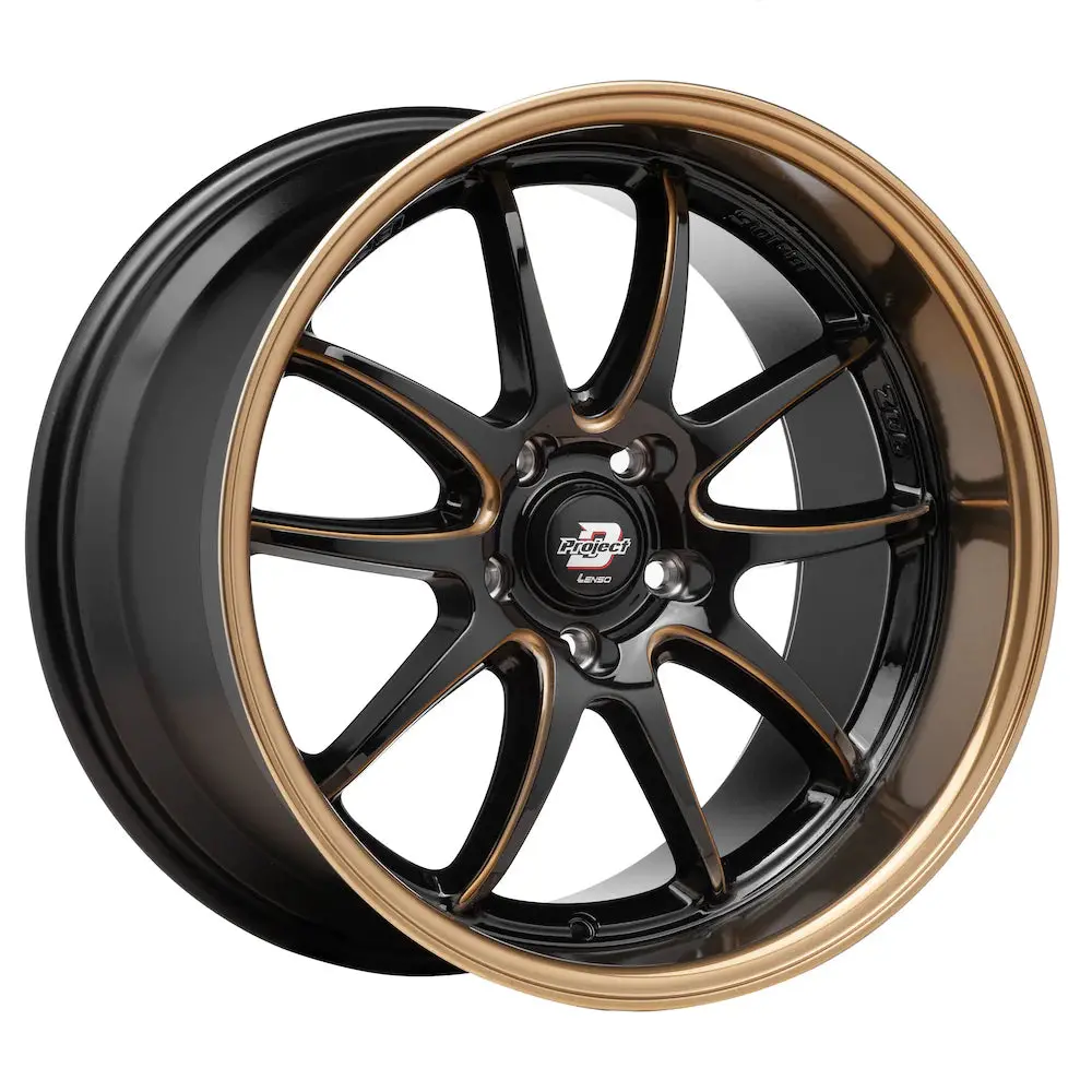 Lenso 90-Z Wheel Gloss Black Copper Milling Copper Lip 1