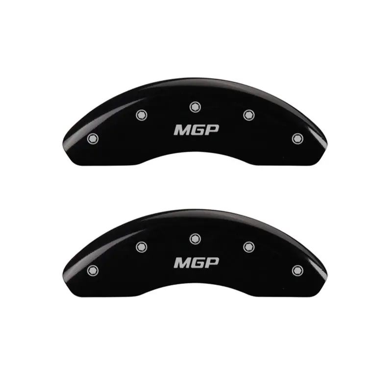 Mgp Engraved Front Caliper Cover Set – Black Finish With Silver Chrome Detailing 1