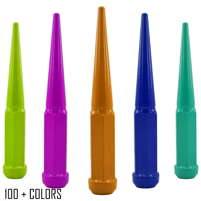 20 Pc 12X1.5 Spike Lug Nuts 6" Tall - Powder Coated - Various Colors 1