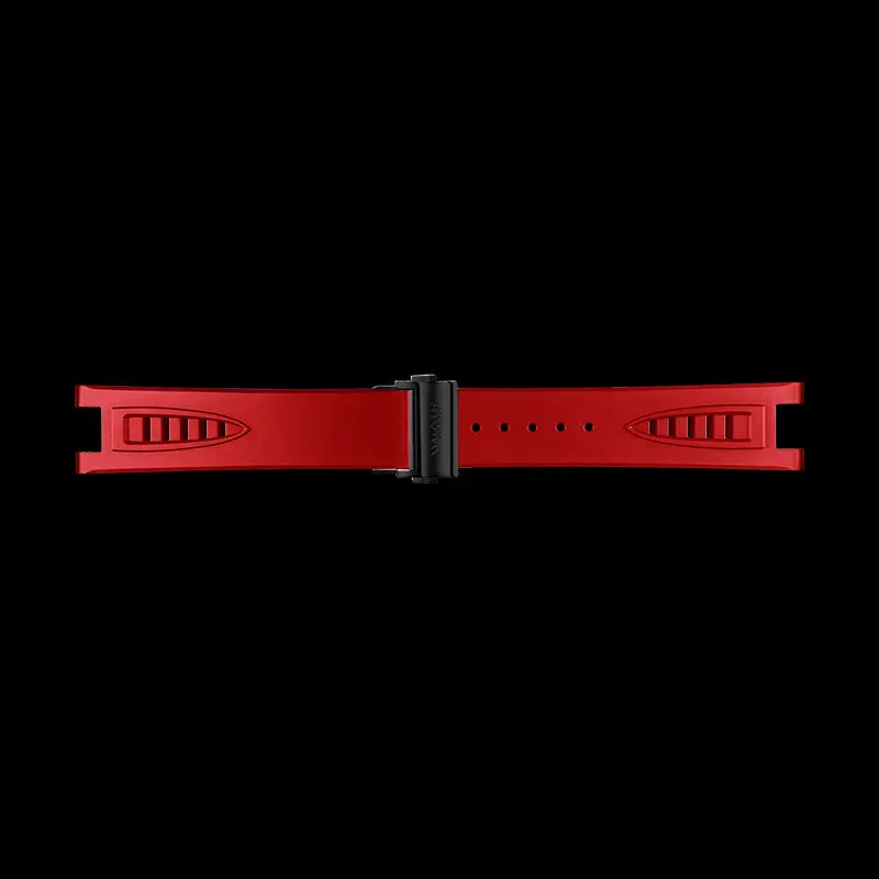 Red Fkm Rubber Strap With Black Buckle For Spaceship 1