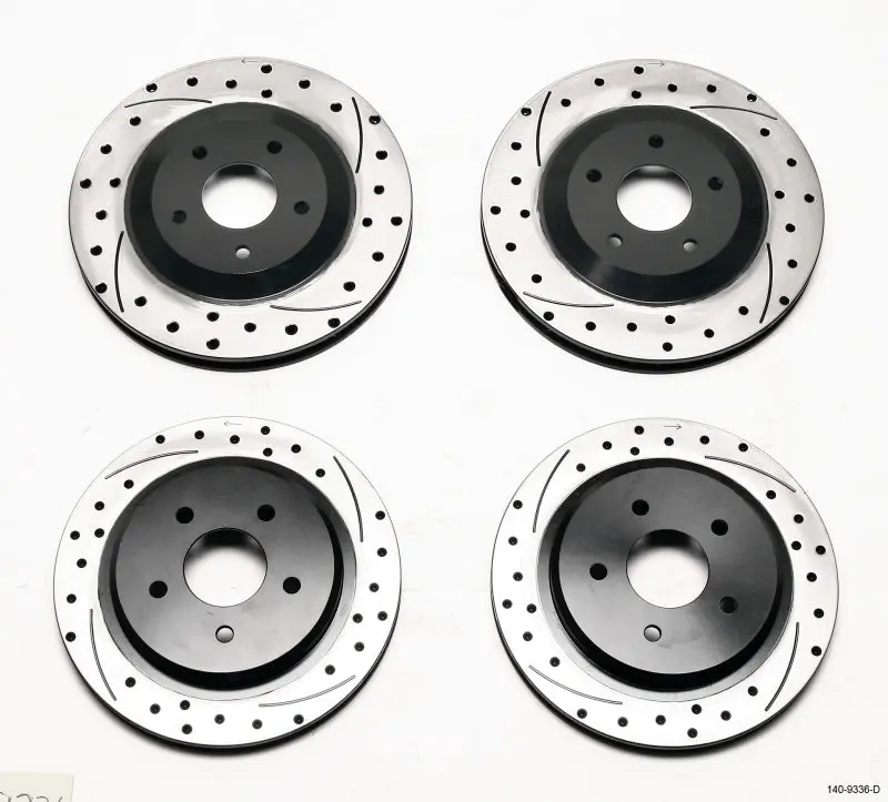 Wilwood Drilled Rotor Kit – Front & Rear, Compatible With 1997–2004 C5 & 2005–2013 C6 Corvette Base Models 1
