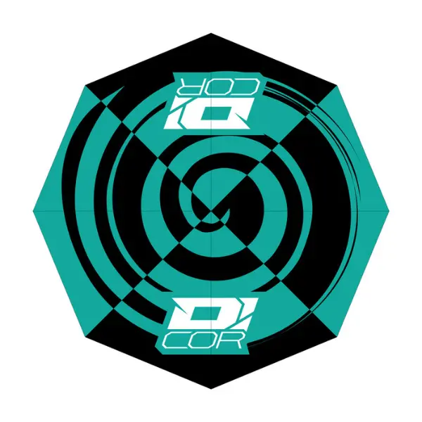 D'cor Visuals - Umbrella Teal/Black 1