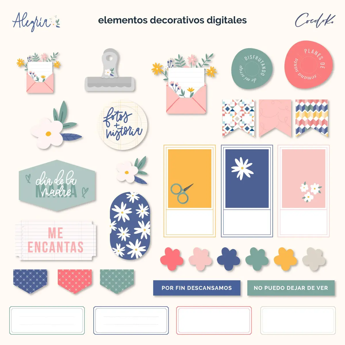 Pack De Elementos Digitales Alegría 1