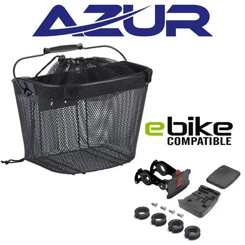 Azur Quick Release Shopper E-Bike Mesh Basket 1