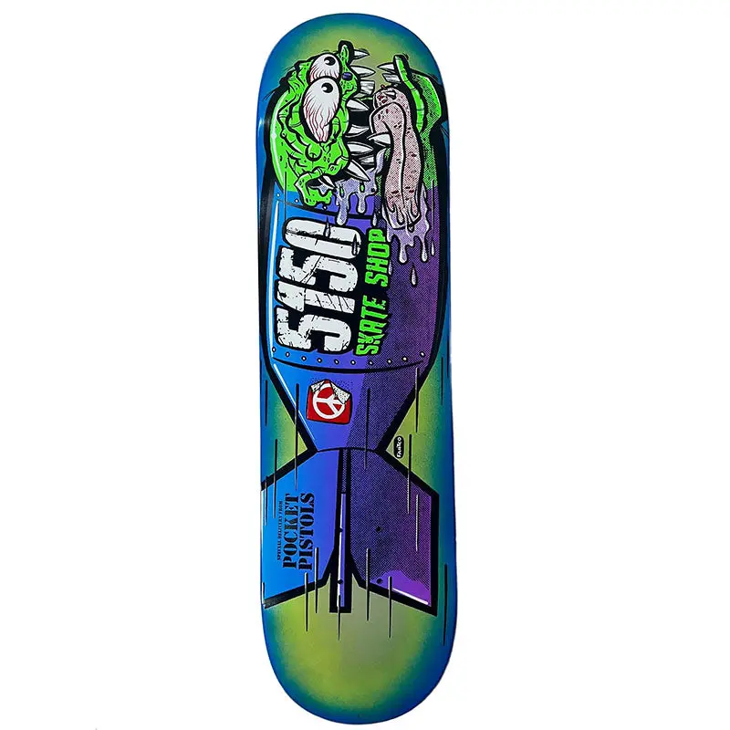 Pocket Pistols X 5150 Skate Shop Collab 8.25" Skateboard Deck B-4 1