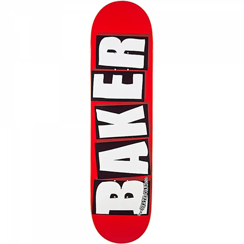 Baker 8.5"X 32" Brand Logo Red/White Skateboard Deck (Mellow Concave) 1
