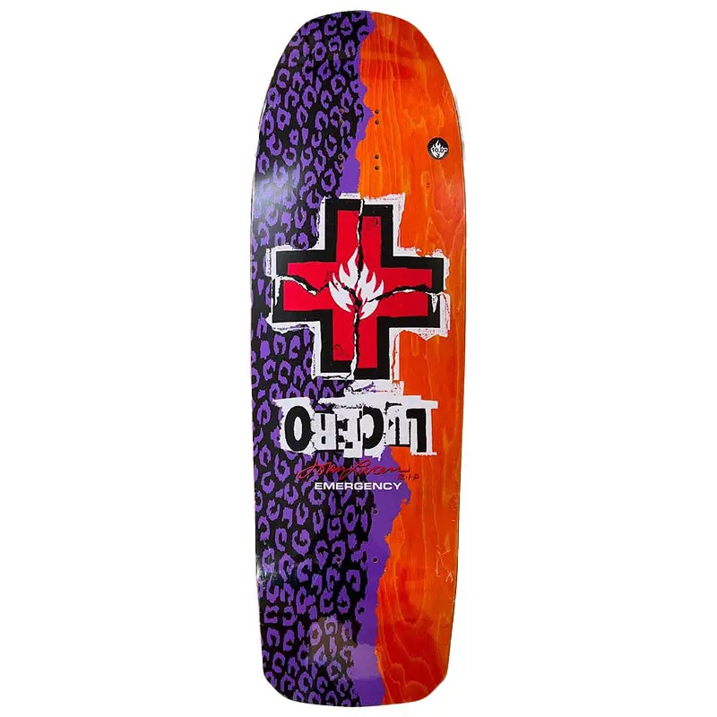 Black Label 10" X 32.875" John Lucero "Ripped Cross" Shaped Skateboard Deck 1