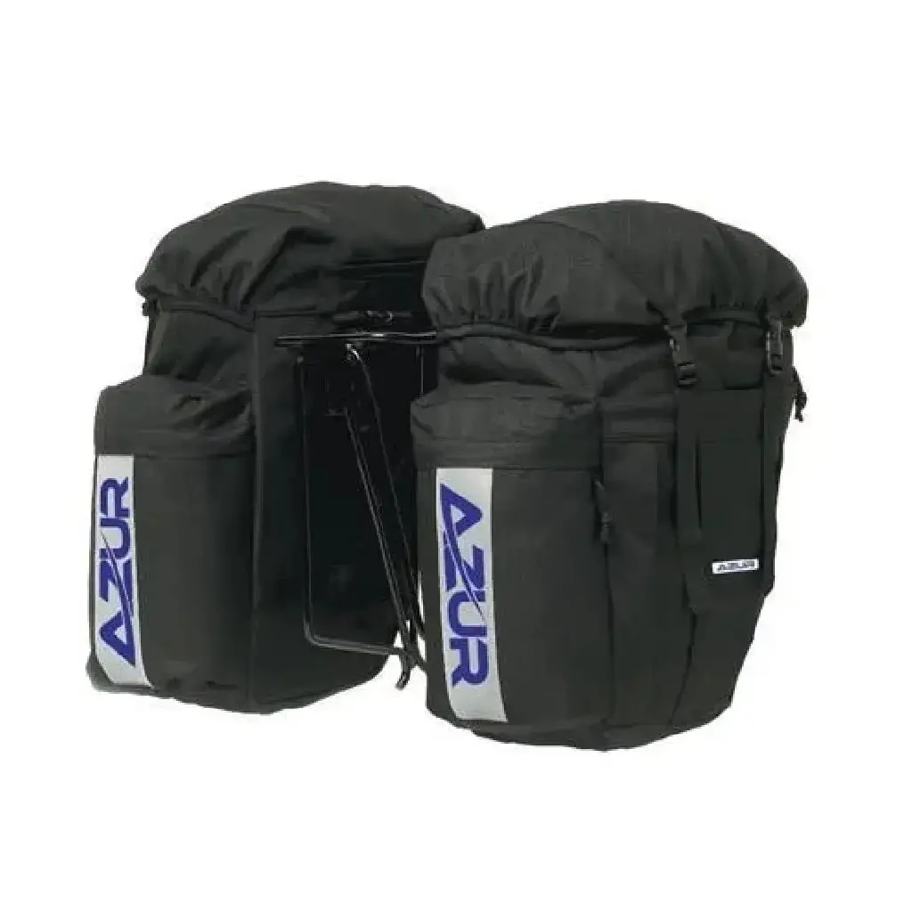 Azur Commuter Rear Pannier Bag Pair 48L Black 1