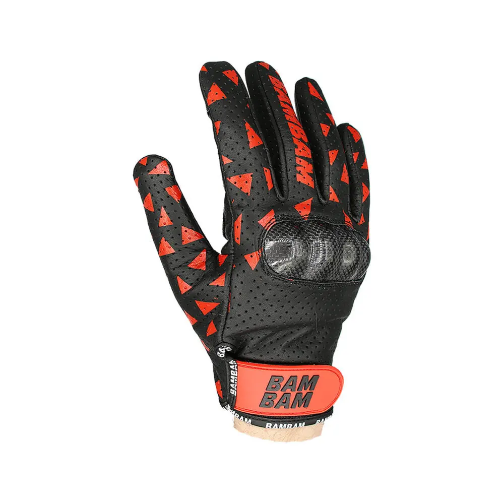 Bambam - Classic Leather Gloves (Black/Red) 1