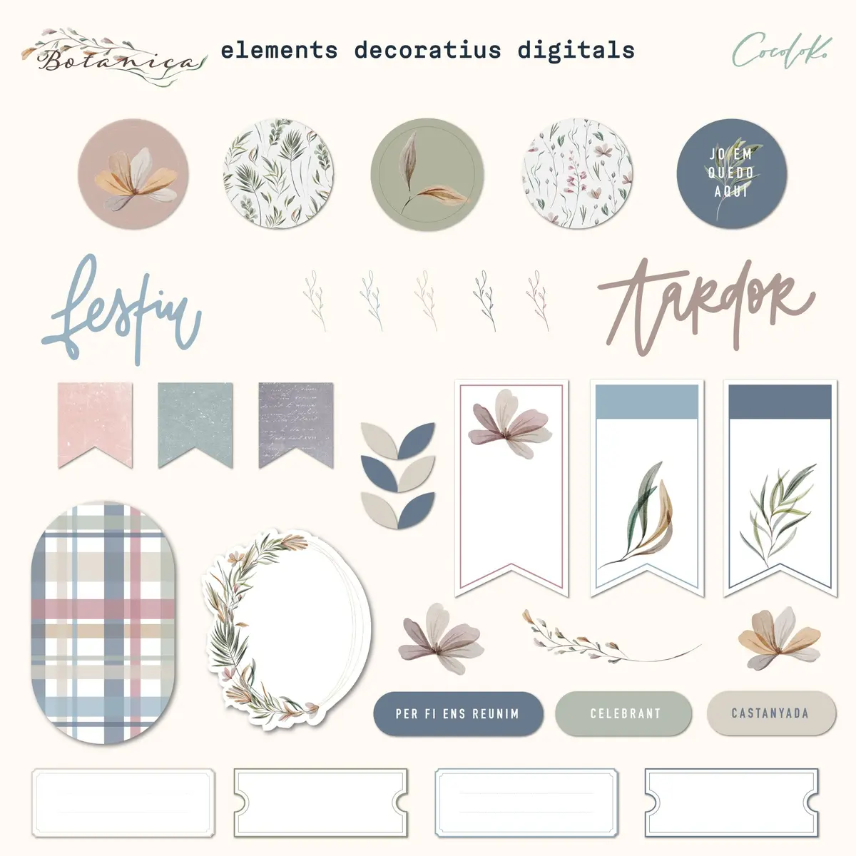 Pack De Elementos Digitales Botanica - Català 1