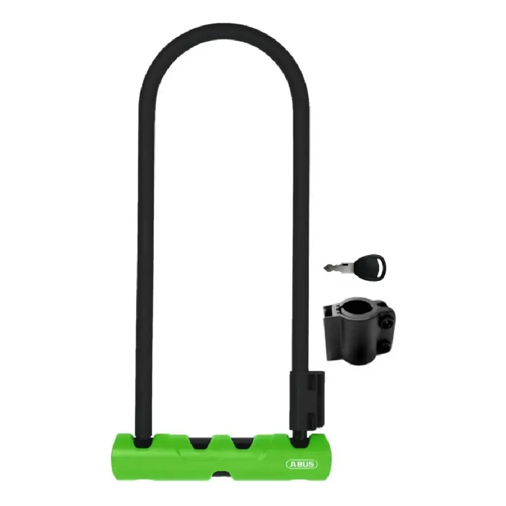 Abus Ultra 410 U-Bolt 230 X 12Mm Bike Lock + Sh34 Bracket Green 1