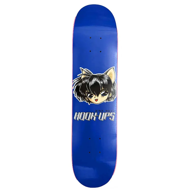 Hook-Ups 30 Years Anniversary 7.3" X 31" Cat Girl Skateboard Deck 1