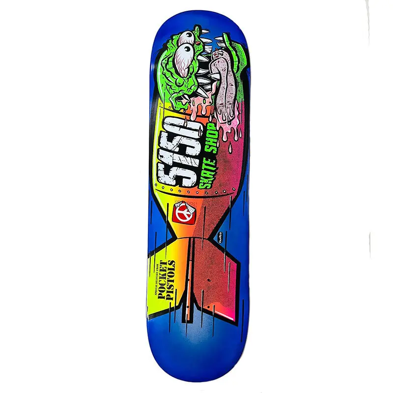 Pocket Pistols X 5150 Skate Shop Collab 8.25" Skateboard Deck B-5 1