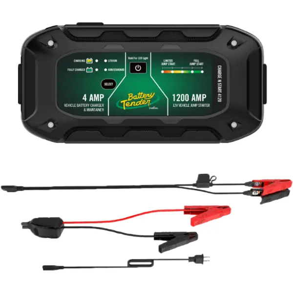 Battery Tender - Charge N Start 4120 4 Amp Battery Charger & 1200 Amp Jump Starter 1