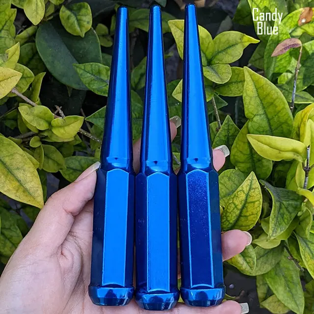 20 Pc 9/16-18 Spike Lug Nuts 6" Tall - Powder Coated - Various Colors 4