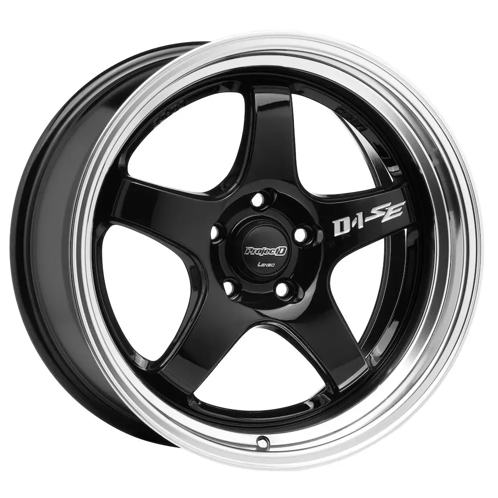Lenso D-1Se Wheel Gloss Black Mirror Lip 1